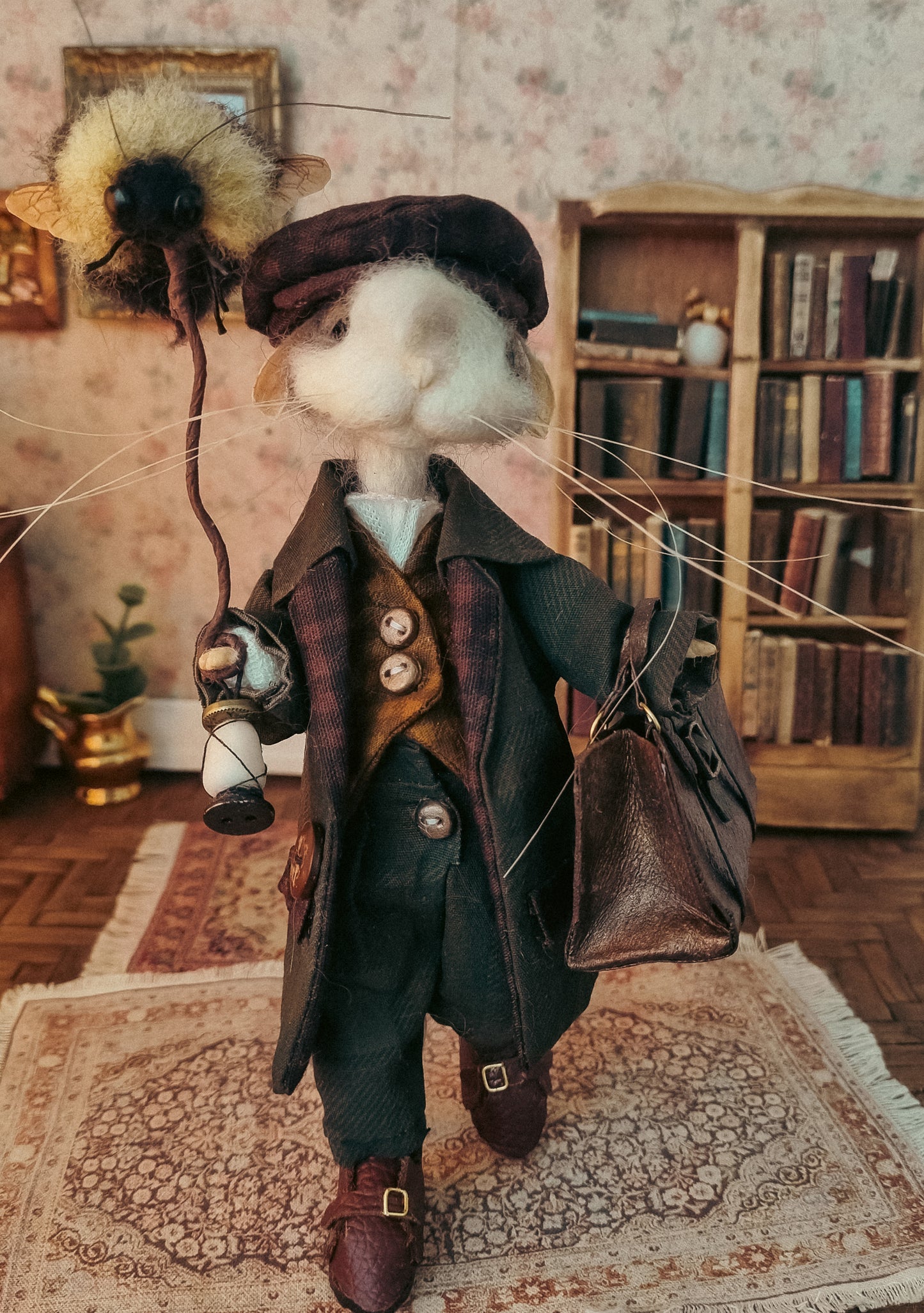 Edward | Needle Felted Collectible Wool Mouse
