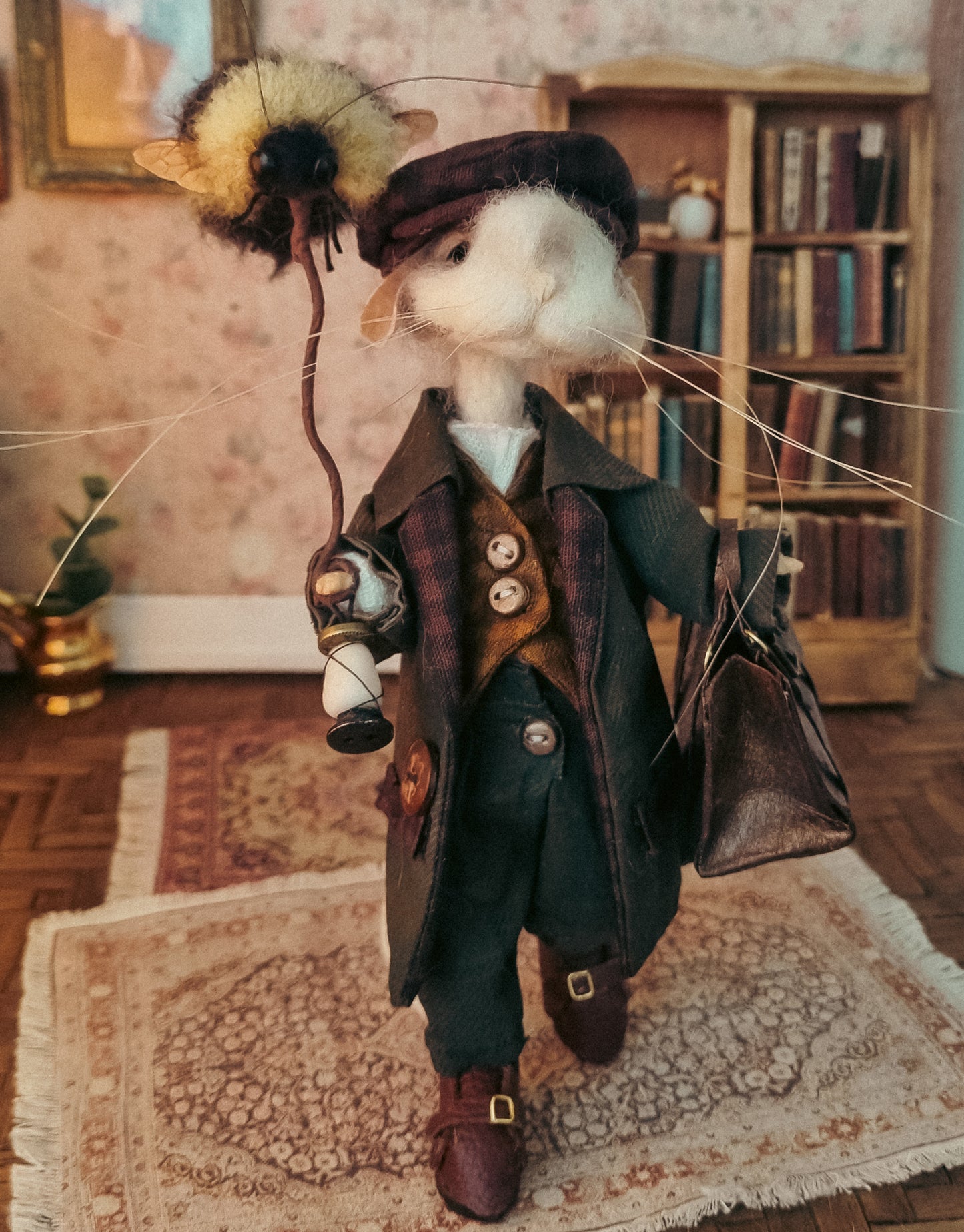 Edward | Needle Felted Collectible Wool Mouse