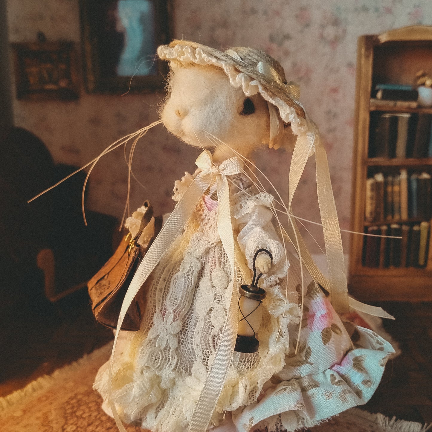 Winnifred | Needle Felted Collectible Wool Mouse