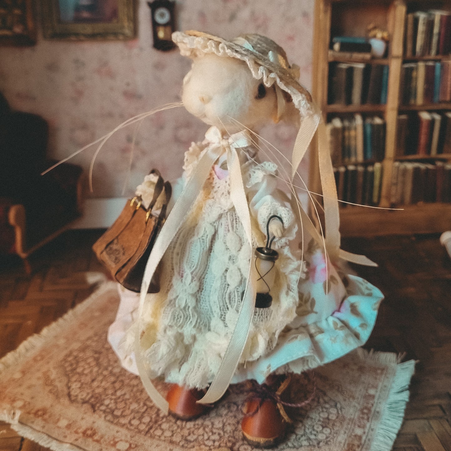 Winnifred | Needle Felted Collectible Wool Mouse