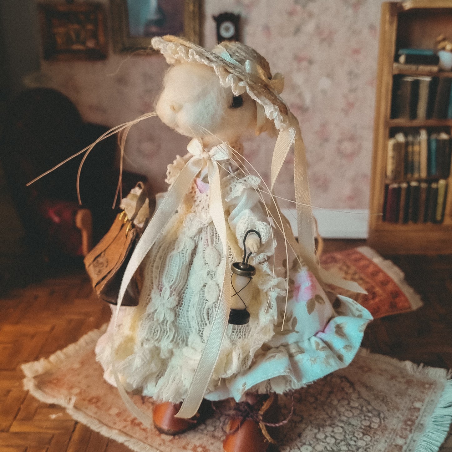 Winnifred | Needle Felted Collectible Wool Mouse