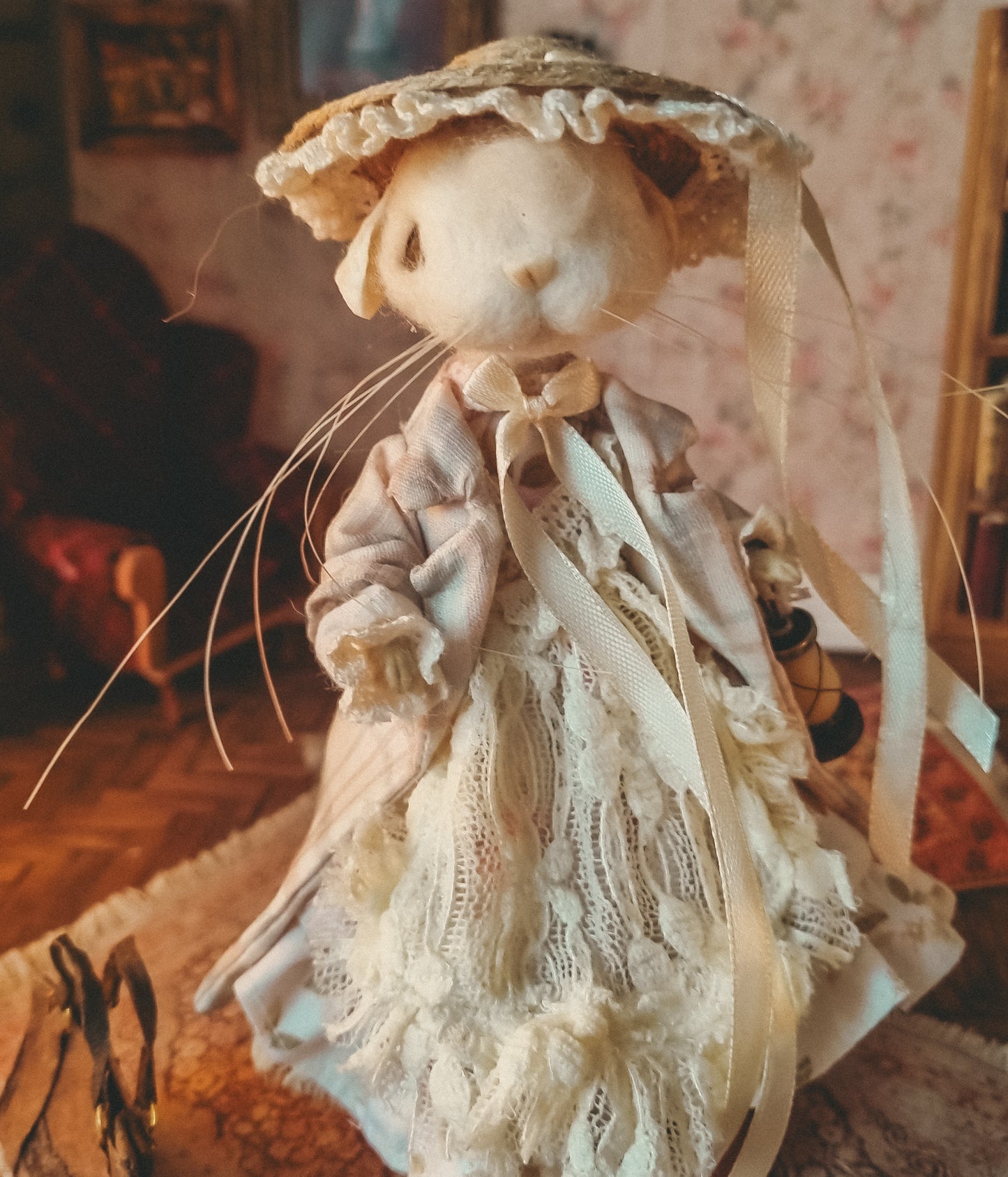 Winnifred | Needle Felted Collectible Wool Mouse