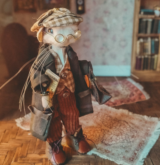 Augustin | Needle Felted Collectible Wool Mouse