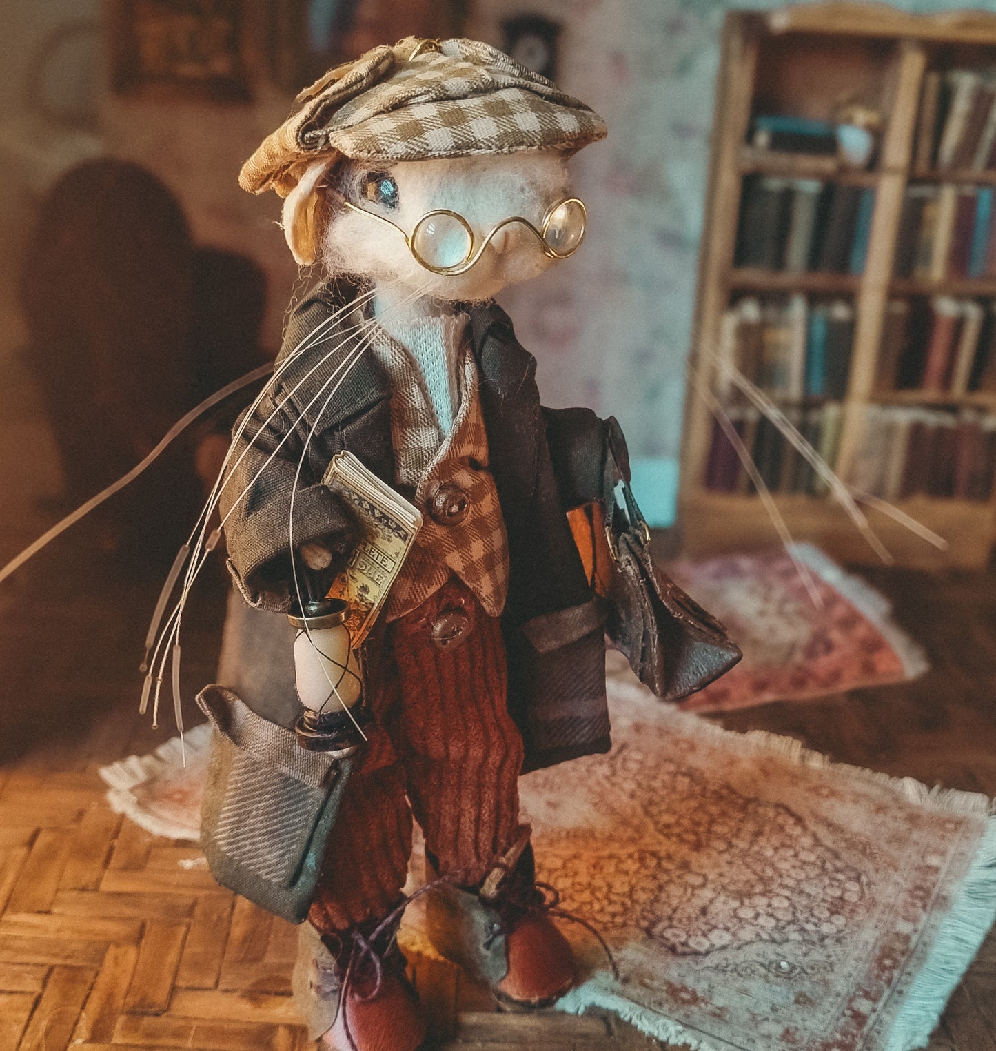 Augustin | Needle Felted Collectible Wool Mouse