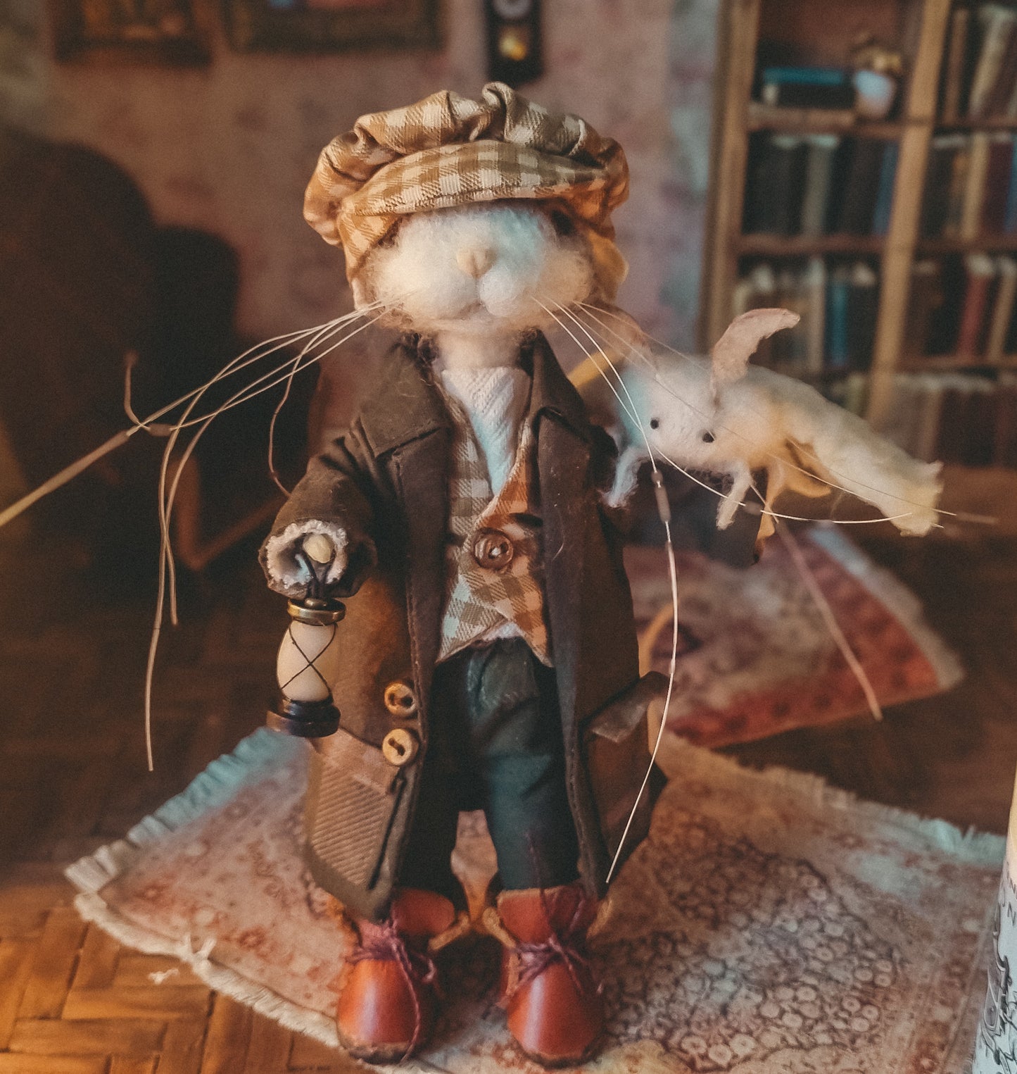 Gilles | Needle Felted Collectible Wool Mouse