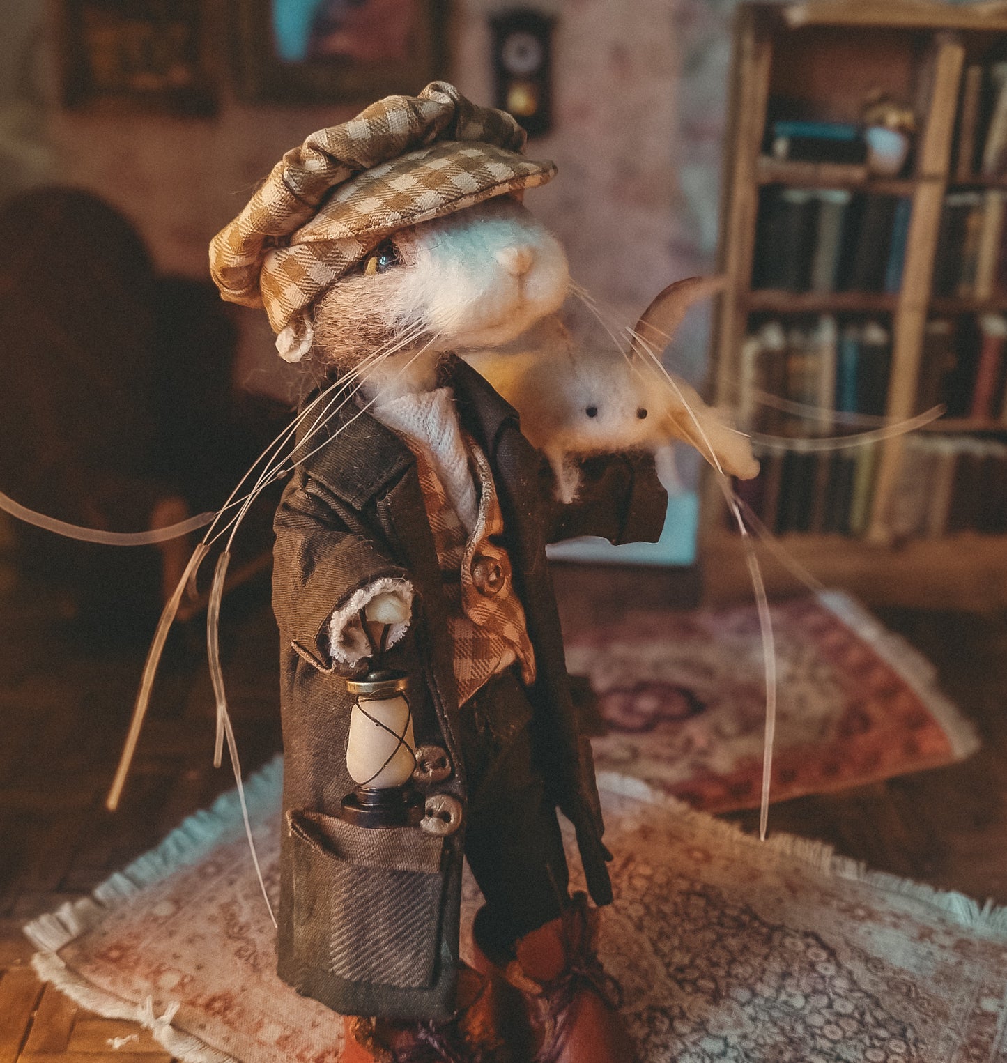 Gilles | Needle Felted Collectible Wool Mouse