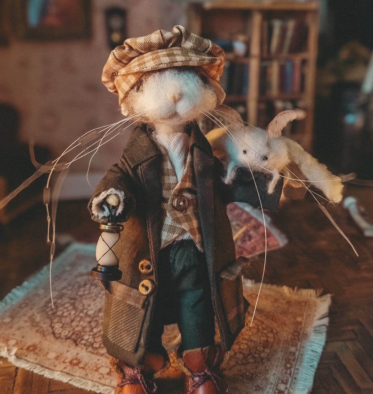 Gilles | Needle Felted Collectible Wool Mouse
