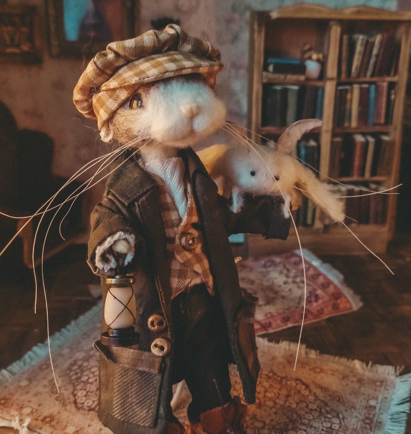 Gilles | Needle Felted Collectible Wool Mouse