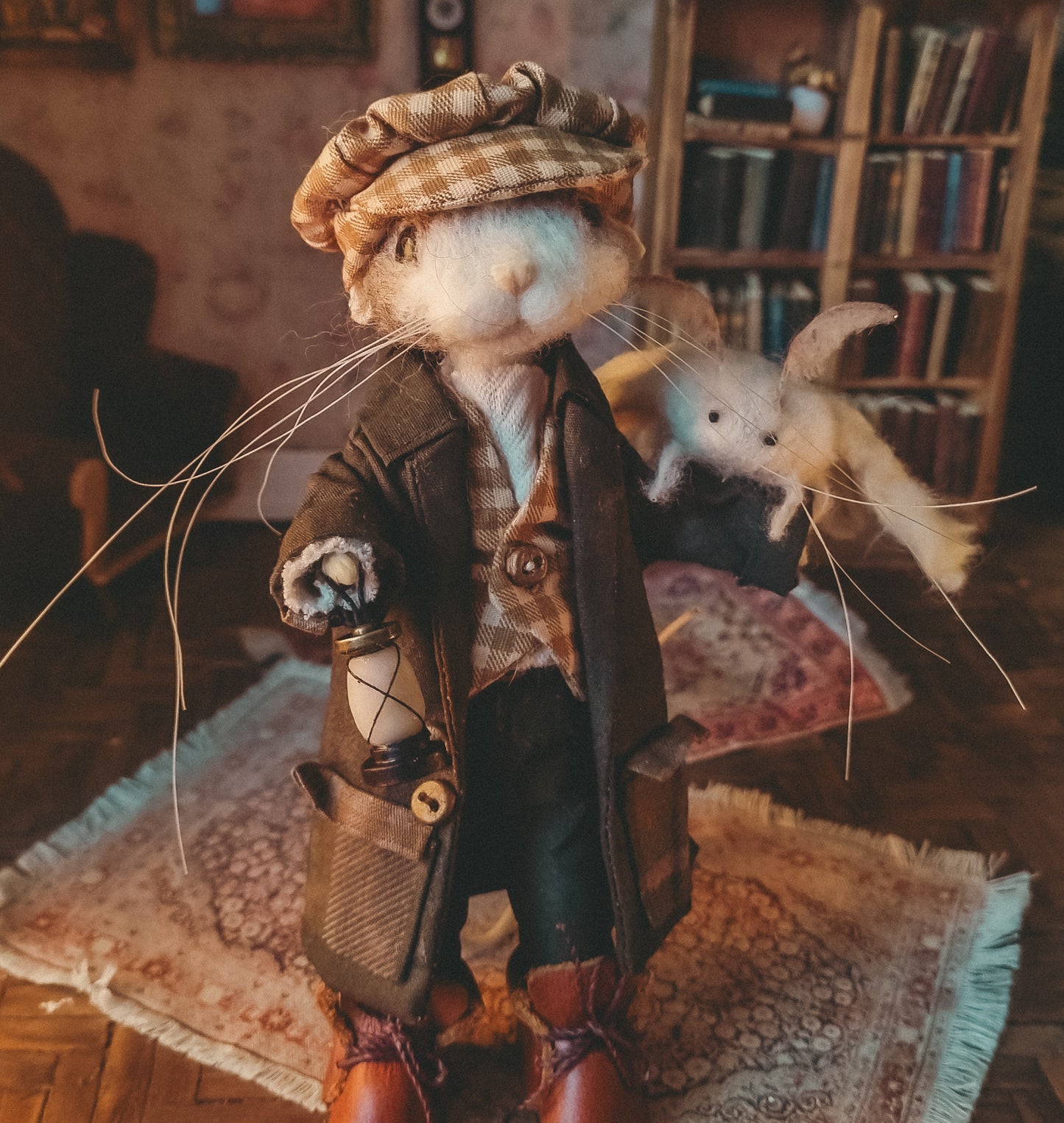 Gilles | Needle Felted Collectible Wool Mouse