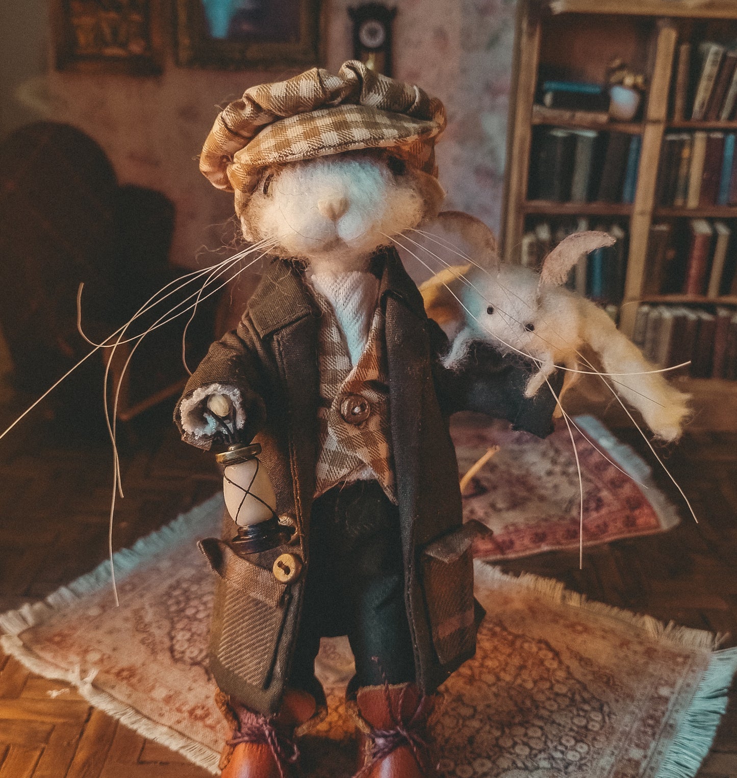 Gilles | Needle Felted Collectible Wool Mouse