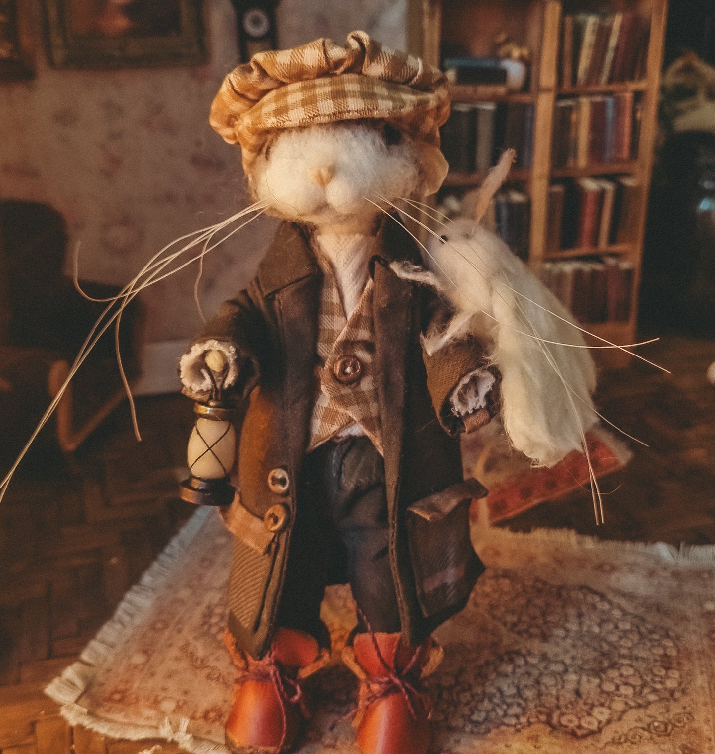 Gilles | Needle Felted Collectible Wool Mouse