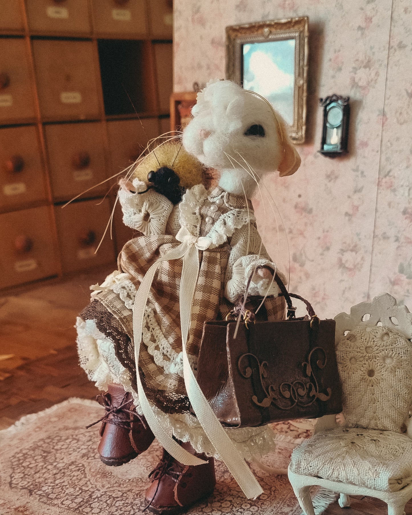 Ophelia | Needle Felted Wool Mouse