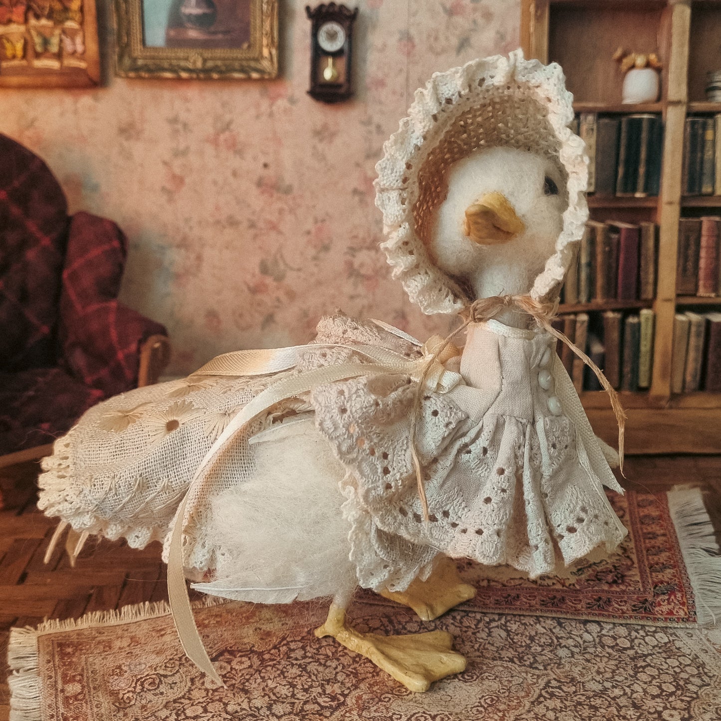 Mildred Lilypad | Needle Felted Wool Mouse