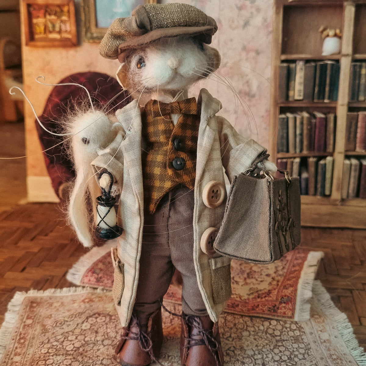 Louis | Needle Felted Collectible Wool Mouse