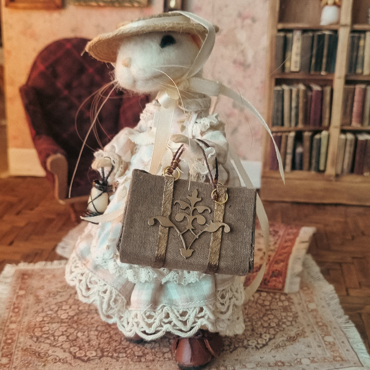 Mauve | Needle Felted Wool Mouse