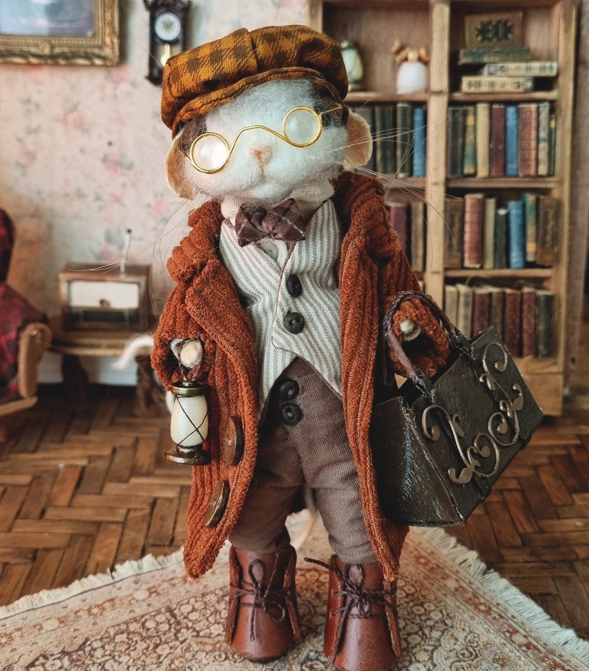 Gaspar | Needle Felted Collectible Wool Mouse