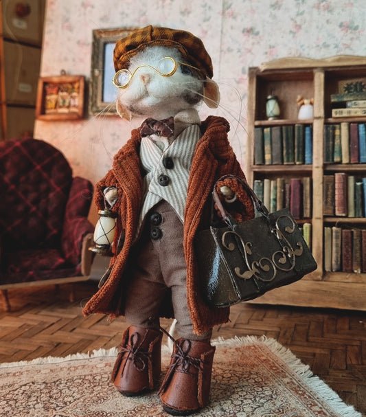 Gaspar | Needle Felted Collectible Wool Mouse