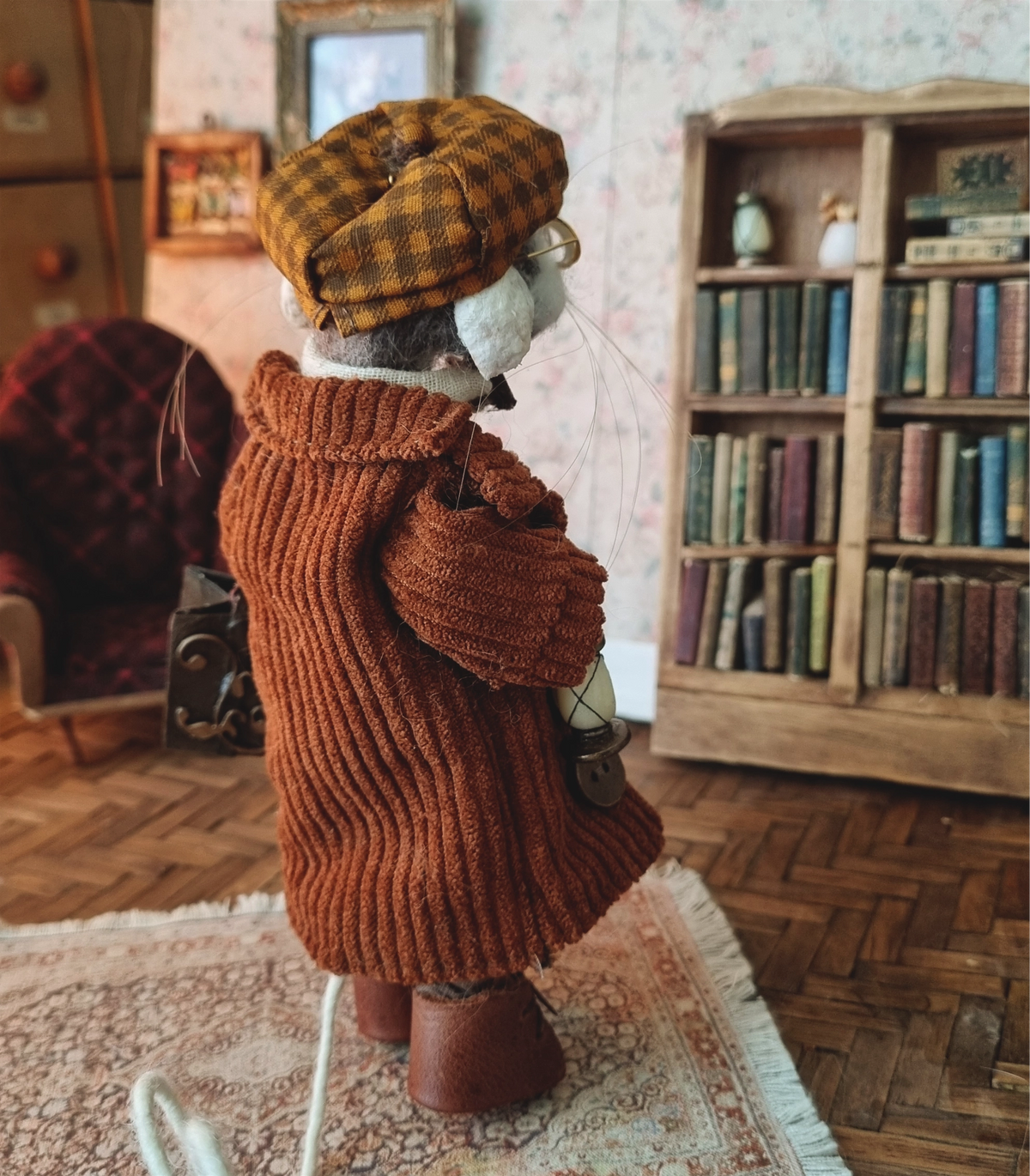 Gaspar | Needle Felted Collectible Wool Mouse